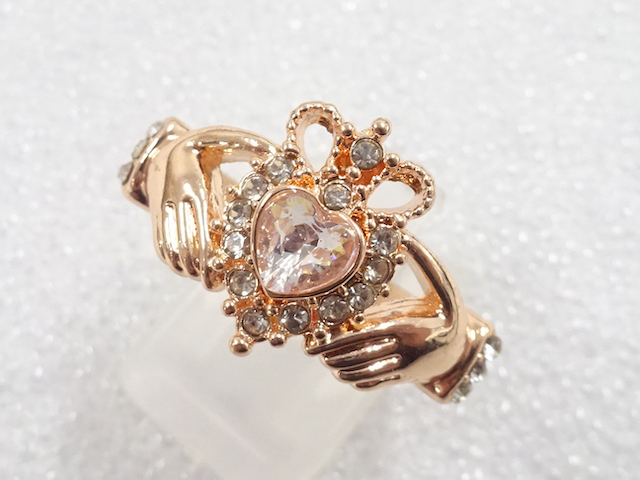 JAPANESE KIMONO / ANTIQUE CRYSTAL RING (SIZE 23.5)